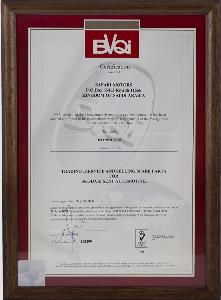 شهادة شكر من بيرو فيريتاس العالمية للجوده   -   certificate of thanks from BVQI  1